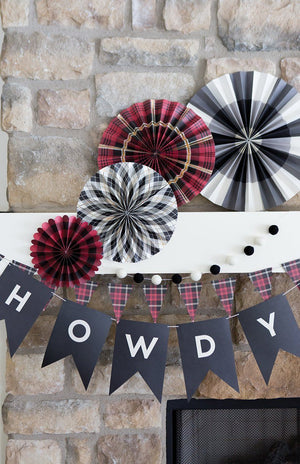 
            
                Load image into Gallery viewer, Plaid Party Fans - Revelry Goods
            
        