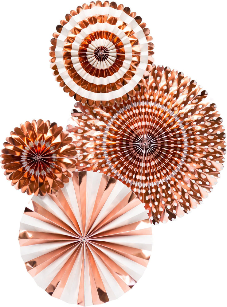 Rose Gold Party Fans - Revelry Goods