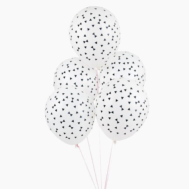 
            
                Load image into Gallery viewer, Black Tie Patterned Balloon Bundle - Revelry Goods
            
        