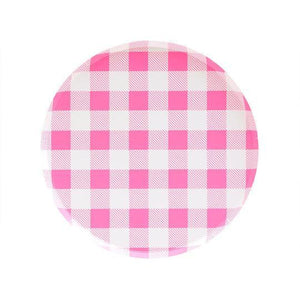 
            
                Load image into Gallery viewer, Neon Rose Gingham Small Plates - Revelry Goods
            
        