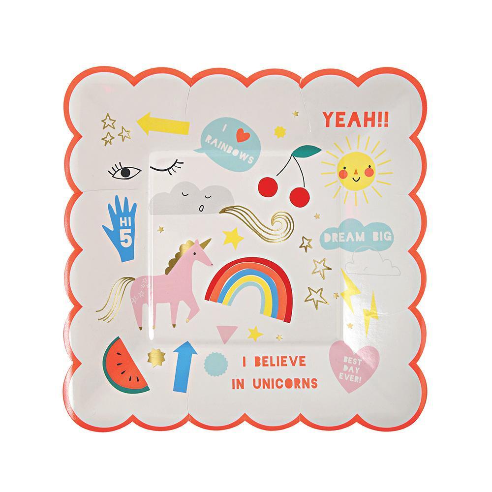 
            
                Load image into Gallery viewer, Rainbow &amp;amp; Unicorn Small Plates - Revelry Goods
            
        