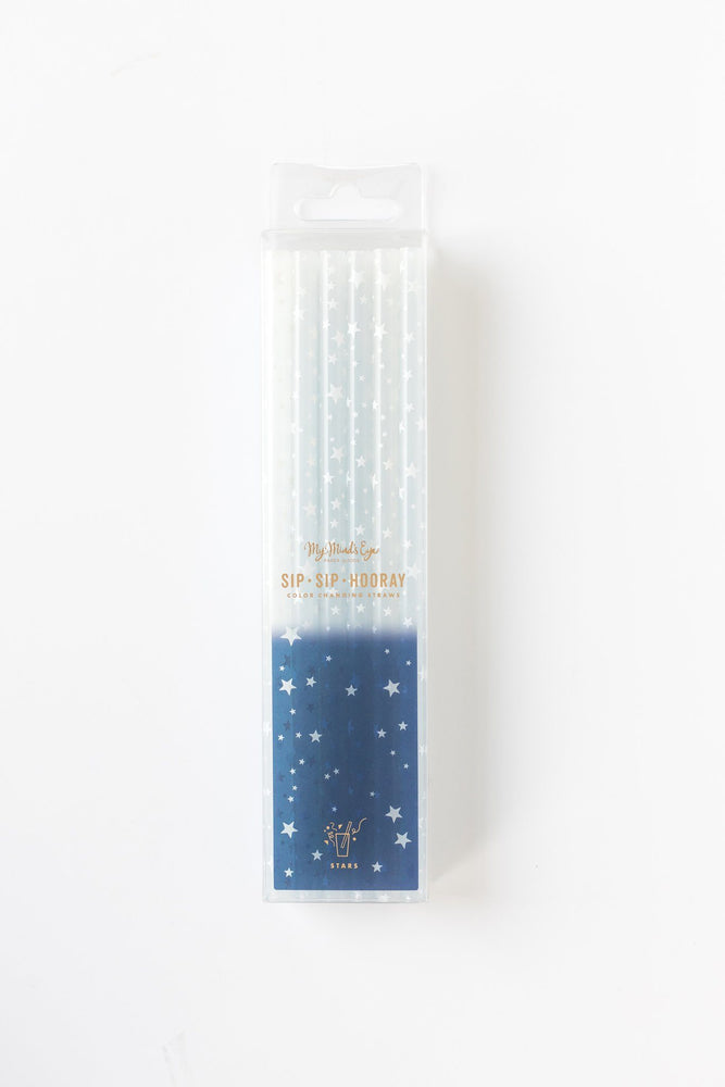 Navy & Stars Color Changing Straws - Revelry Goods