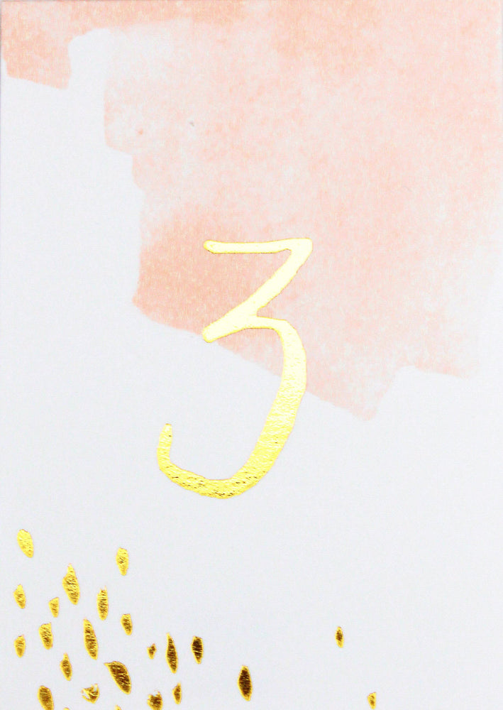 Daydream Peach Watercolor Paper Table Numbers 1-10 - Revelry Goods