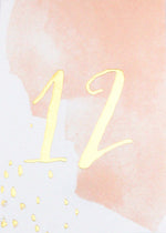 Daydream Peach Watercolor Paper Table Numbers 11-20