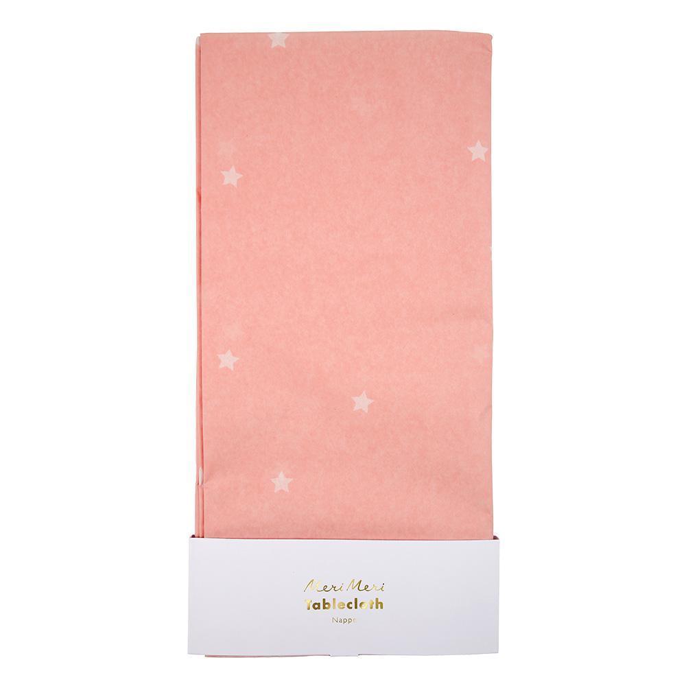 Pink Scattered Stars Tablecloth