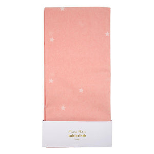 Pink Scattered Stars Tablecloth - Revelry Goods